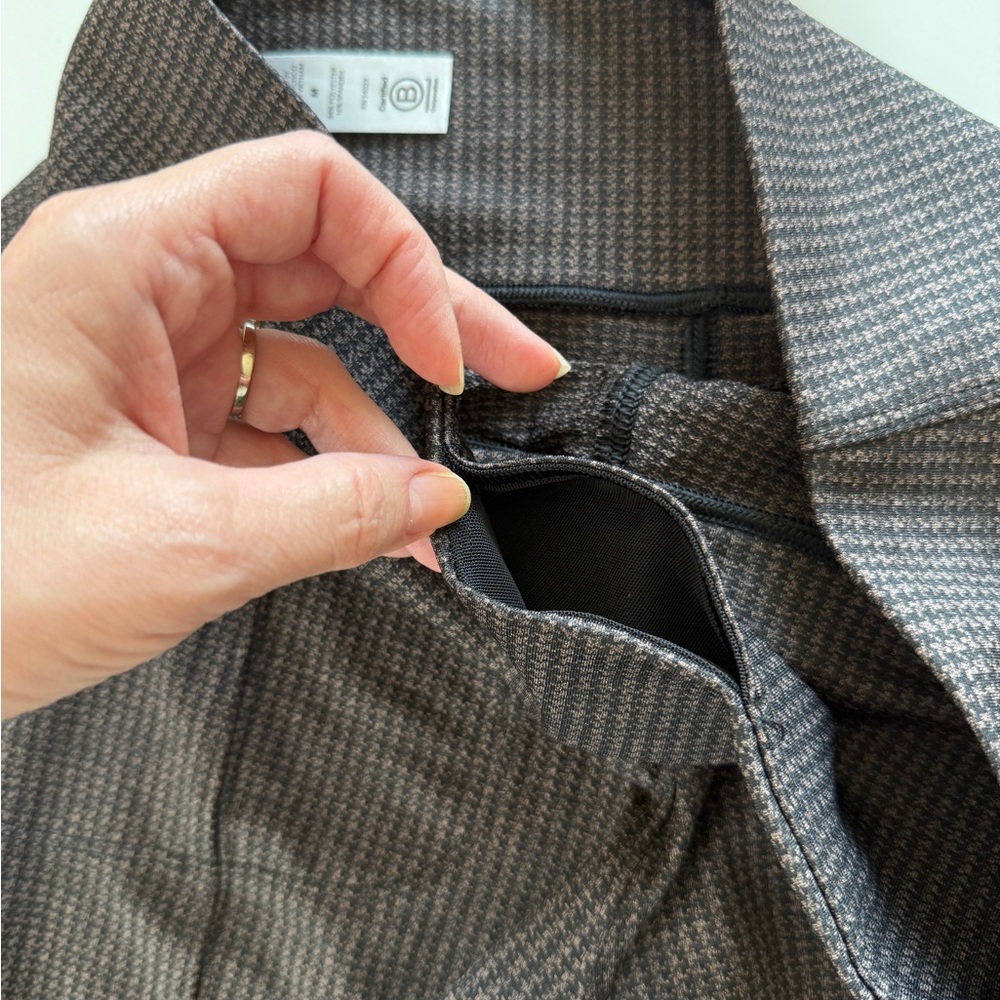 Athleta Delancey Houndstooth Tight Pant Legging Women Medium Black Brown - Picture 9 of 14